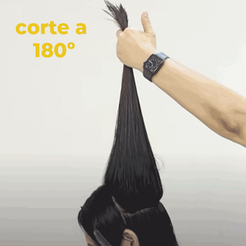 corte de cabello a 180 grados